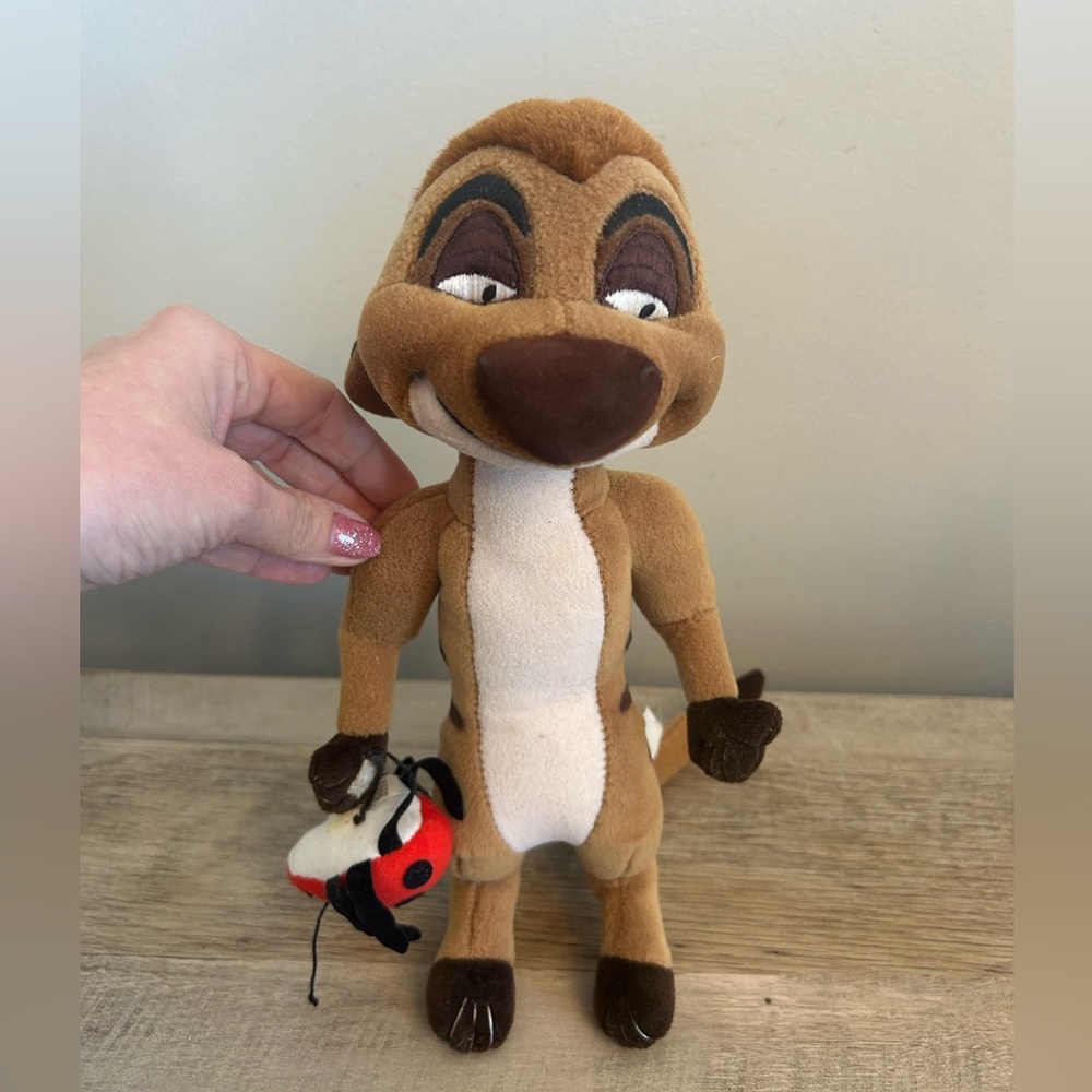 Disney The Lion King Timon Plush 11" Brown Stuffed Animal Toy Vintage